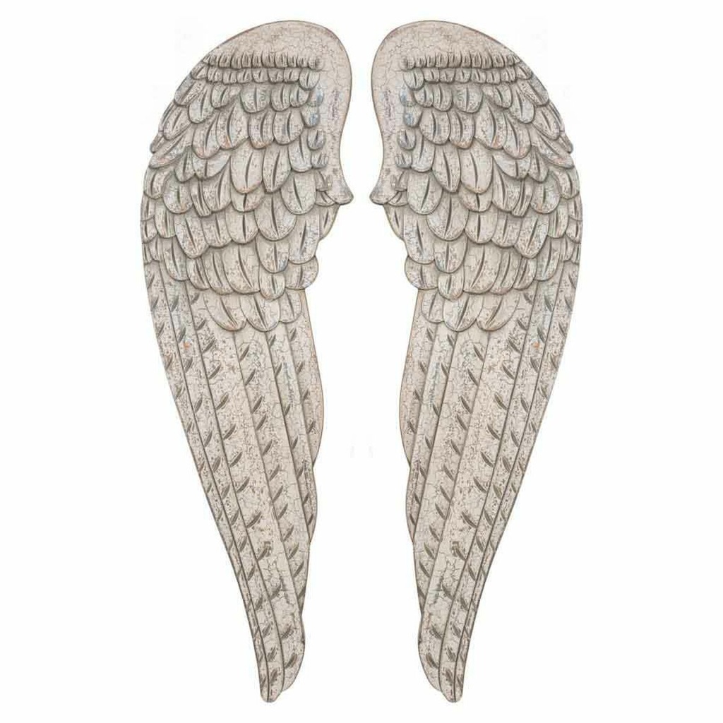 Set of Figures Alexandra House Living White MDF Wood Wings 4 x 103 x 32 cm