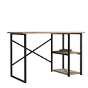Mesa de Escritorio Alexandra House Living Negro Roble Metal Madera MDP 120 x 75 x 60 cm industrial