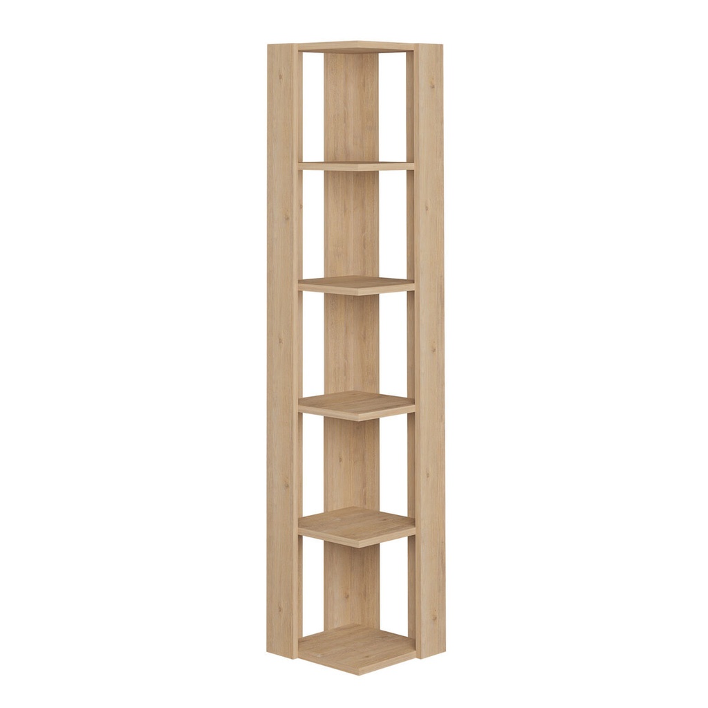 Estantería de Esquina Alexandra House Living Roble Madera MDP 33 x 161 x 33 cm 5 Estantes
