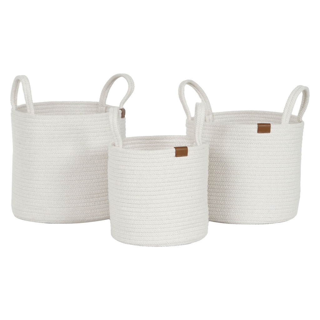 Juego de Cestas Home ESPRIT Moderno 30 x 30 x 28 cm