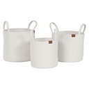 Juego de Cestas Home ESPRIT Moderno 30 x 30 x 28 cm