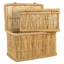 Laundry basket Alexandra House Living Natural Bamboo Rope 52 x 40 x 70 cm 62 x 42 x 32 cm 2 Pieces
