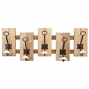 Wall mounted coat hanger Alexandra House Living Natural Fir wood 10 x 23 x 60 cm