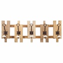 Perchero de Pared Alexandra House Living Natural Madera de abeto 10 x 25 x 70 cm