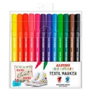 Set of Felt Tip Pens Alpino Multicolour Textile 10 Units