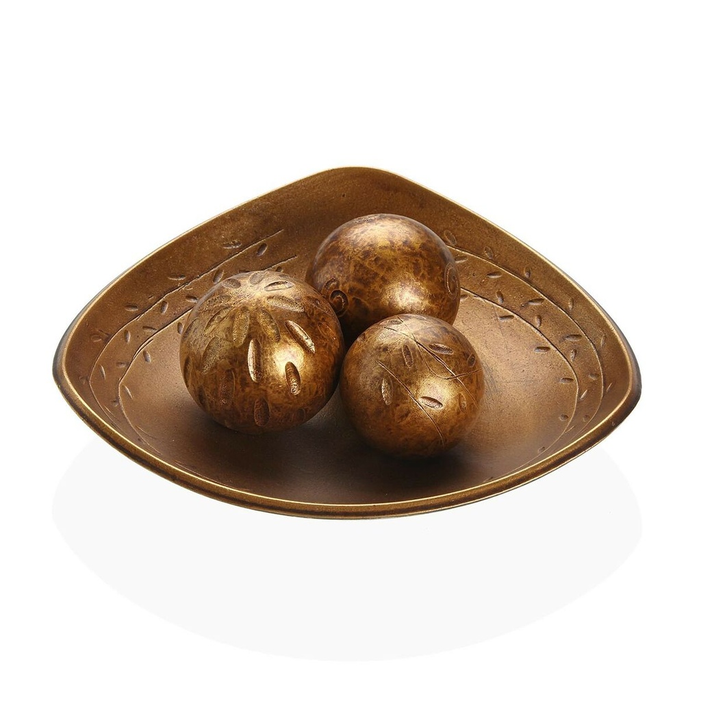 Centerpiece Versa Golden MDF Wood 31,5 x 9 x 31,5 cm
