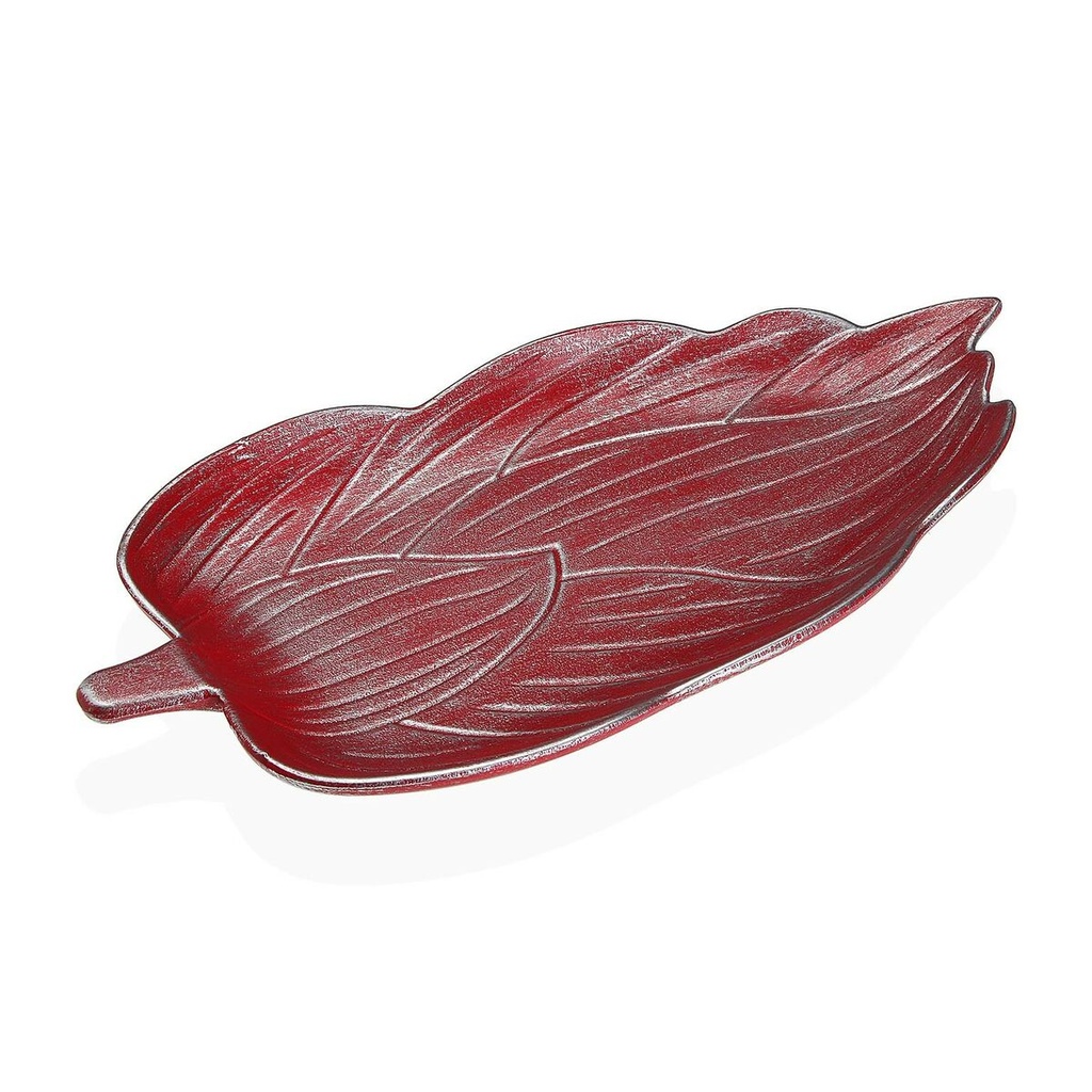 Centro de Mesa Versa Rojo Madera MDF 18,5 x 3 x 39,5 cm Hoja