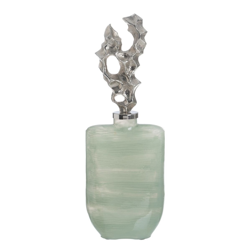 Bottle Green Silver 16 x 10 x 46 cm Decorative