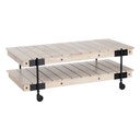 Centre Table Black Natural 130 x 64 x 48 cm