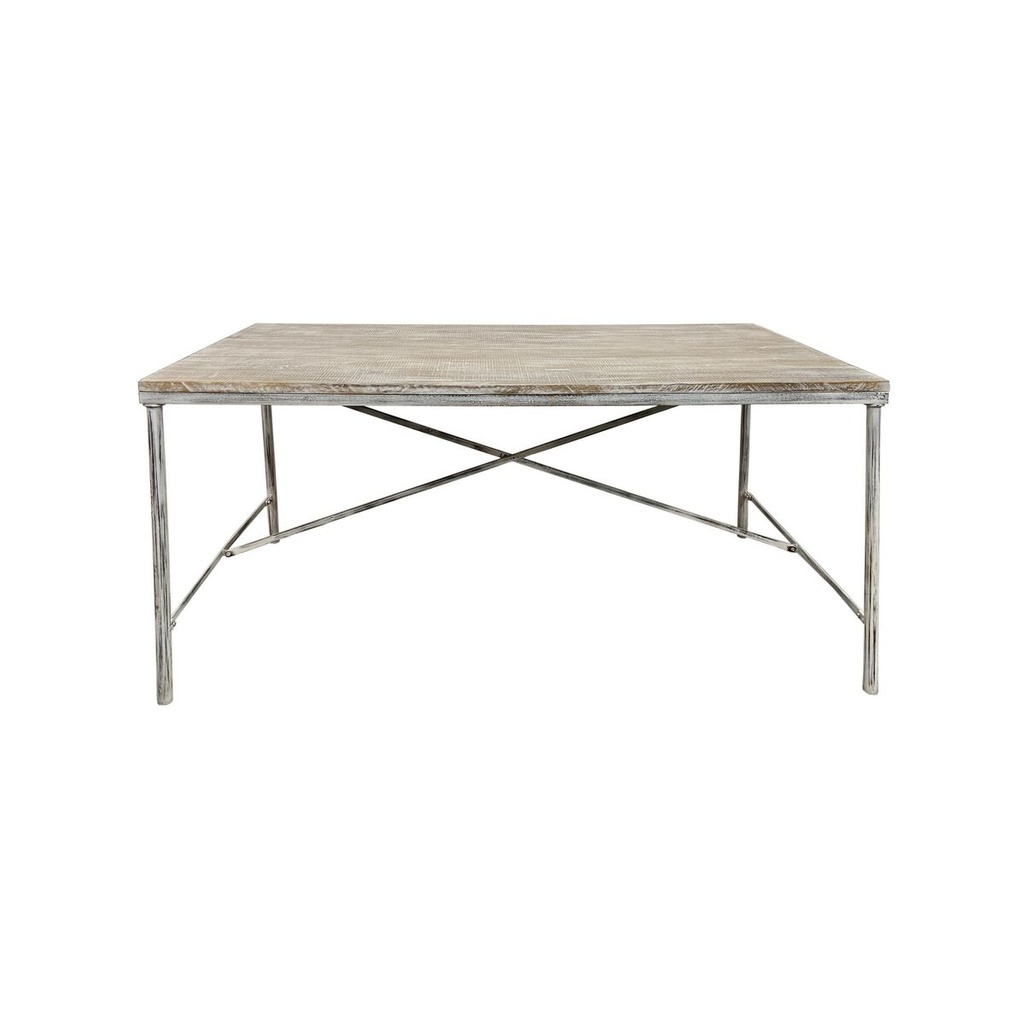 Mesa de Comedor Home ESPRIT Blanco Hierro Madera de mango 160 X 90 X 80 cm