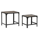 Set of 2 tables Home ESPRIT Natural 48 x 36 x 45 cm
