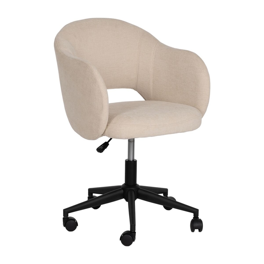 Silla de Oficina Negro Crema 56 x 56 x 85 cm