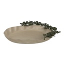 Bandeja decorativa Verde Beige Flores 43 x 31 x 5 cm