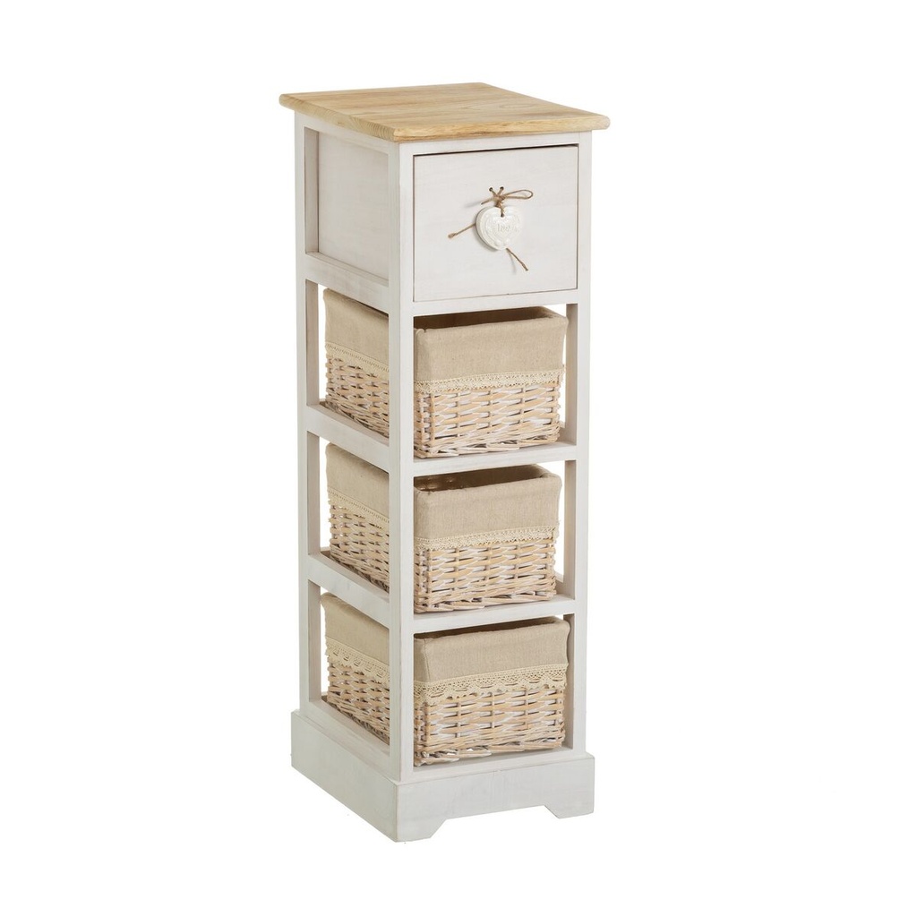 Cajonera SWEET HEART Crema Natural 26 x 32 x 81 cm