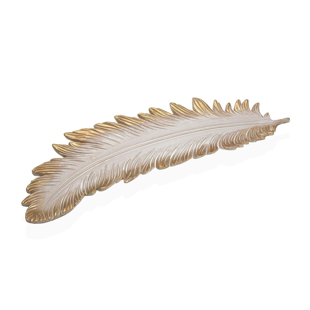 Centerpiece Versa White MDF Wood 19 x 3 x 60 cm Feather