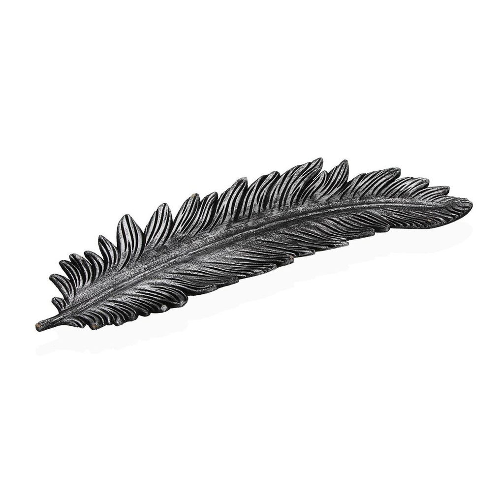 Centerpiece Versa Silver MDF Wood 19 x 3 x 60 cm Feather