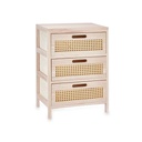Cajonera Rattan Natural 40 x 58 x 29 cm 3 cajones