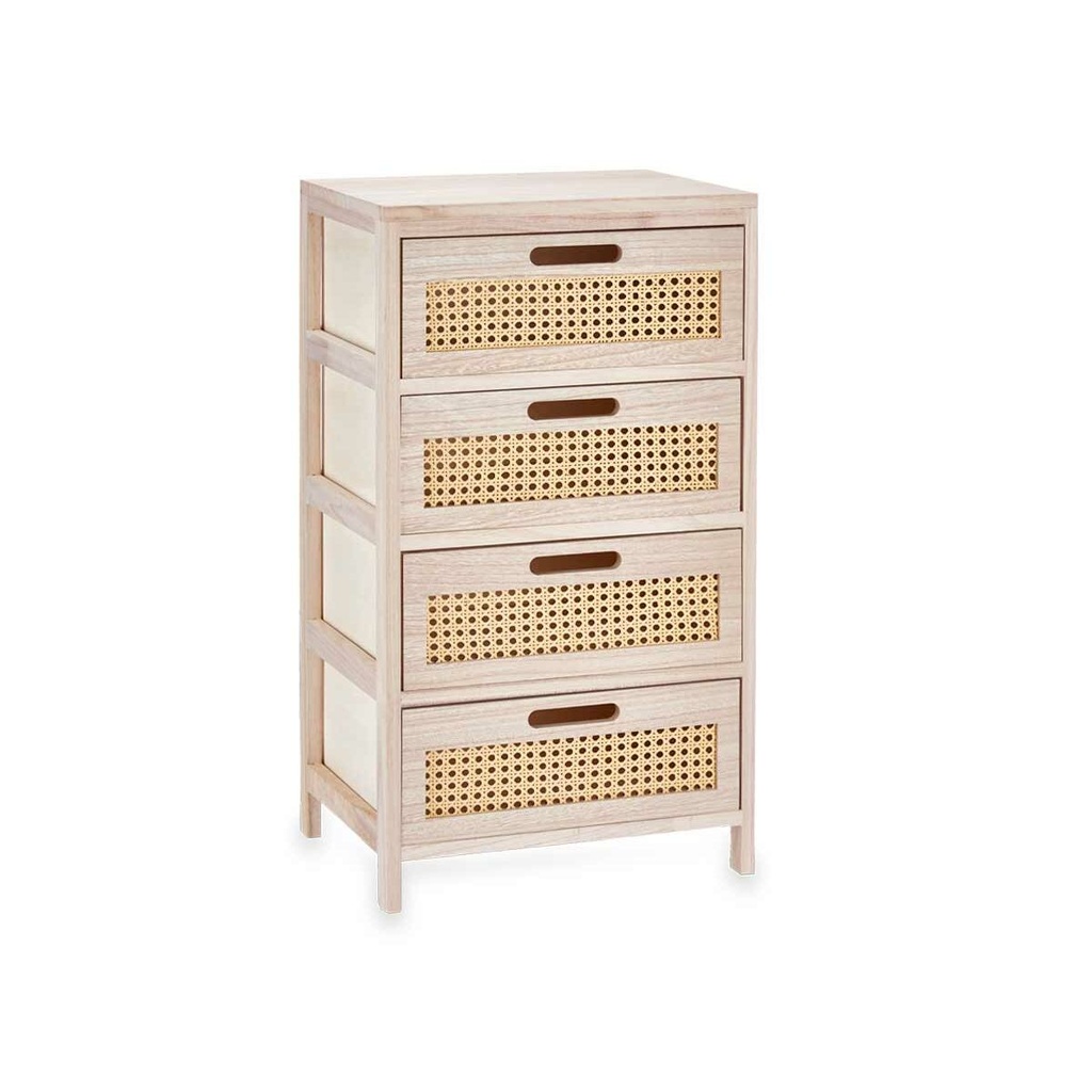 Chest of drawers Rattan Natural 40 x 73 x 29 cm 4 drawers