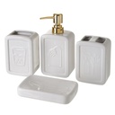 Bath Set White Ceramic 27,5 x 7 x 24 cm