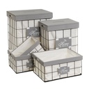 Cesto para la Ropa Gris Poliéster Hierro Madera MDF 800 ml 2 L 3 L 6 L 1,2 L 42 x 31 x 54 cm