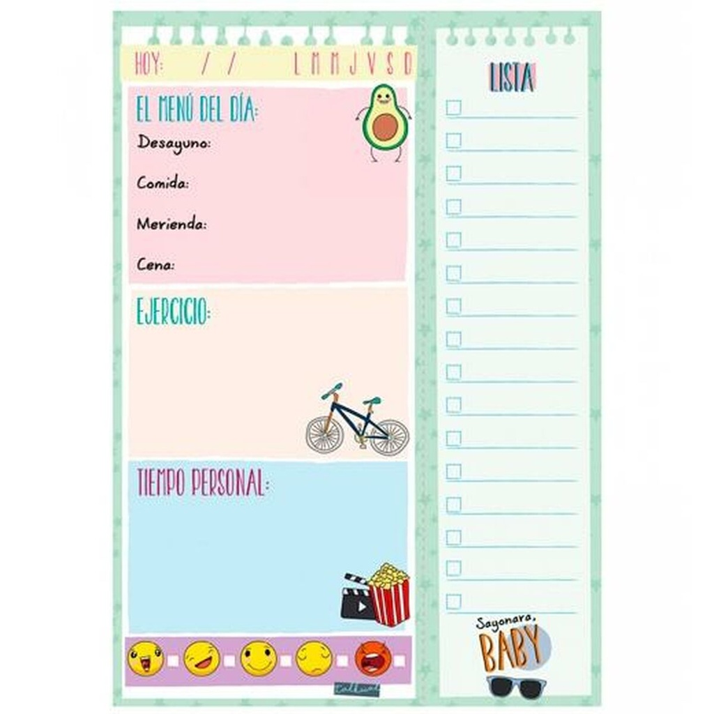 Daily planner Finocam TALKUAL 14,8 x 21 cm White