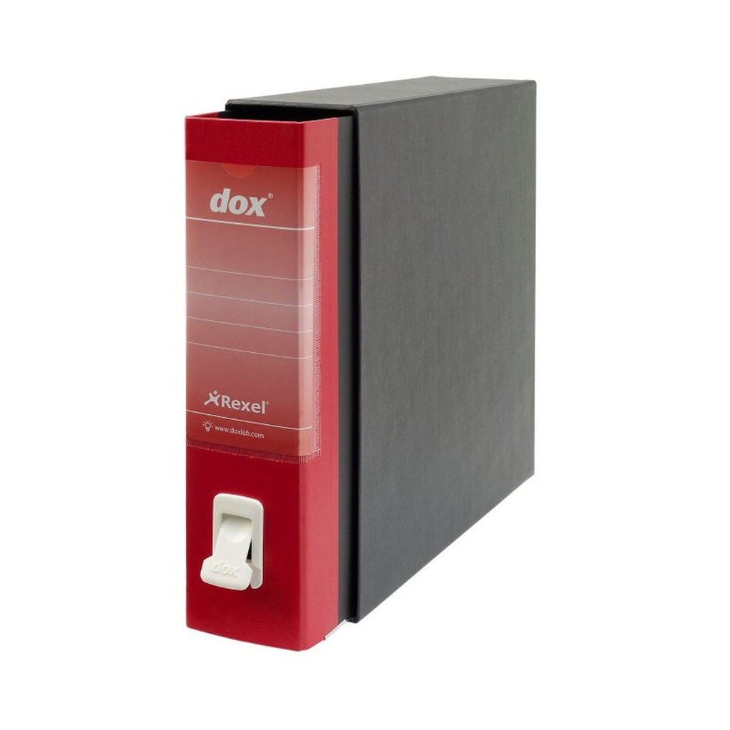 Refillable storage binder Rexel Dox 2 Red A4 Cardboard Recycled