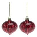 Bolas de Navidad (2 pcs) 112490 Marrón Rojo 8 cm (2 Unidades)