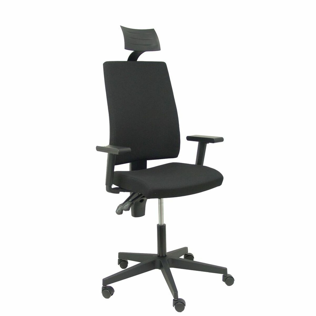 Office Chair with Headrest Lezuza Piqueras y Crespo 322NECC Black