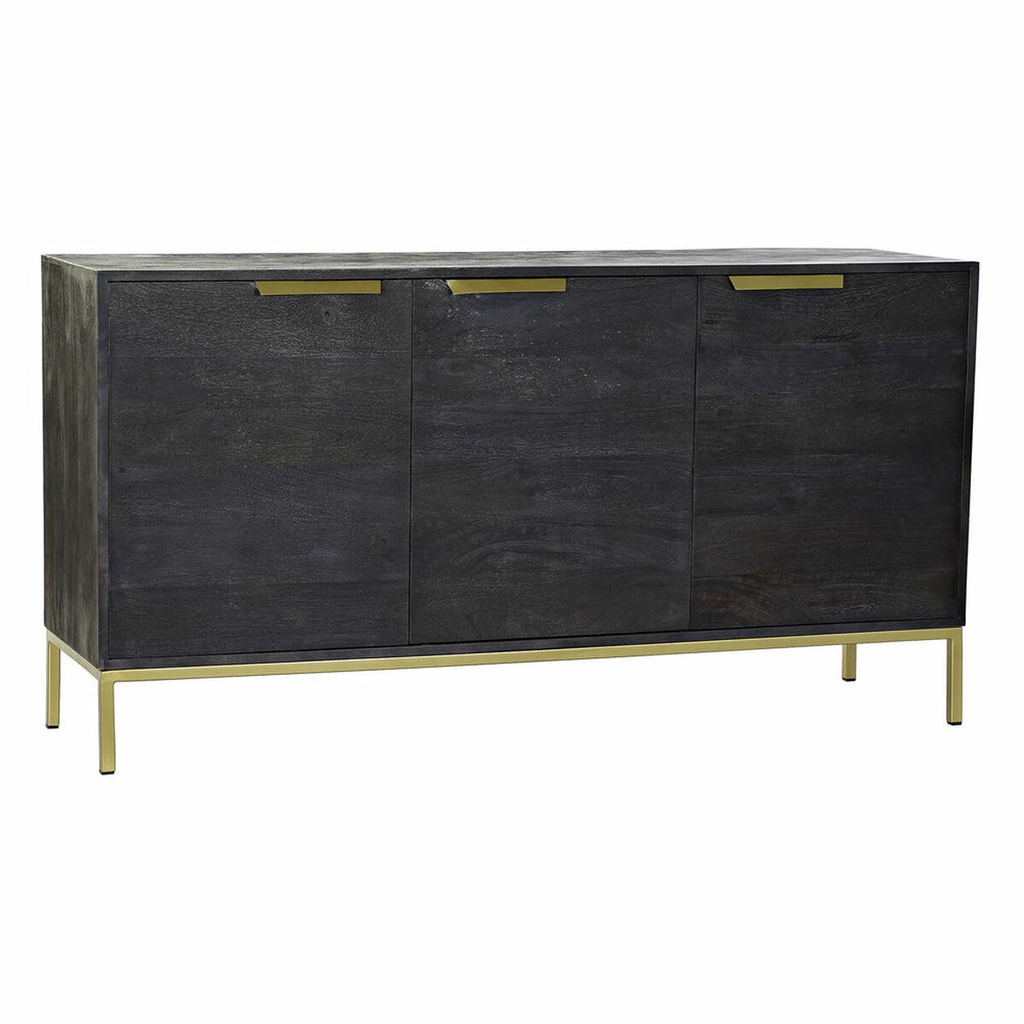 Aparador DKD Home Decor Negro Dorado Madera de mango 145 x 41 x 77 cm