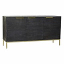 Aparador DKD Home Decor Negro Dorado Madera de mango 145 x 41 x 77 cm