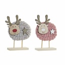 Christmas bauble DKD Home Decor Polyester Wood (2 pcs) (10 x 4 x 16 cm)