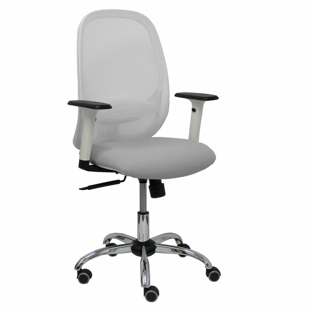 Silla de Oficina Piqueras y Crespo 354CRRP Blanco Gris Gris claro Con reposabrazos