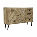 Sideboard DKD Home Decor   Black Metal Mango wood 140 x 40 x 93 cm