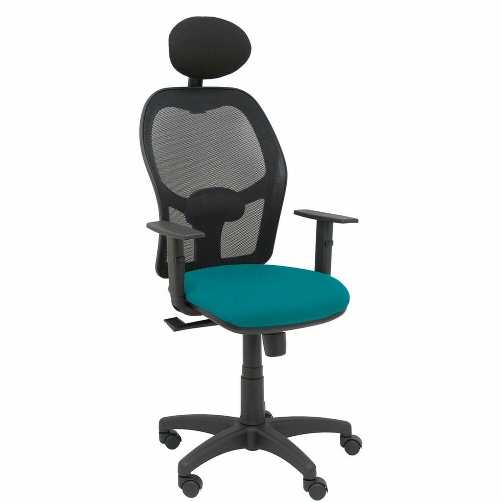 Silla de Oficina con Cabecero Piqueras y Crespo B10CRNC Azul Verde petróleo