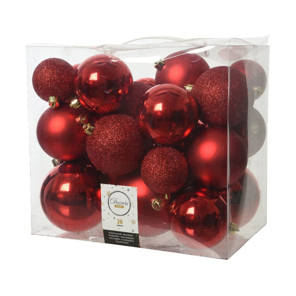 Bolas de Navidad Decoris Rojo