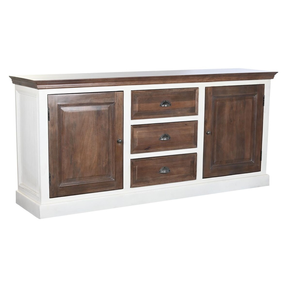 Aparador DKD Home Decor Blanco Marrón oscuro Madera de mango 180 x 46 x 83 cm