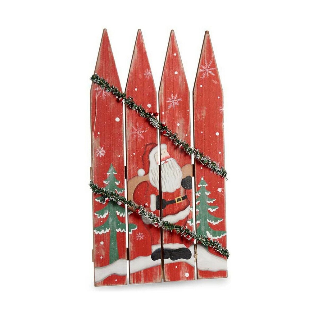 Christmas bauble Krist+ HLS210003-1 White Red Green Father Christmas Fence 34,7 x 4 x 60 cm