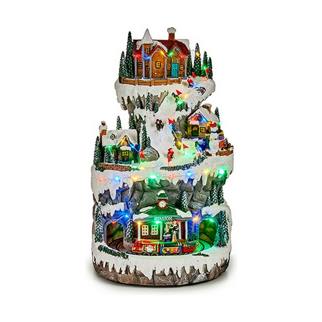 Decoración luminosa Krist+ Tren Pueblo 23 x 23 x 39 cm 23 x 39 x 23 cm
