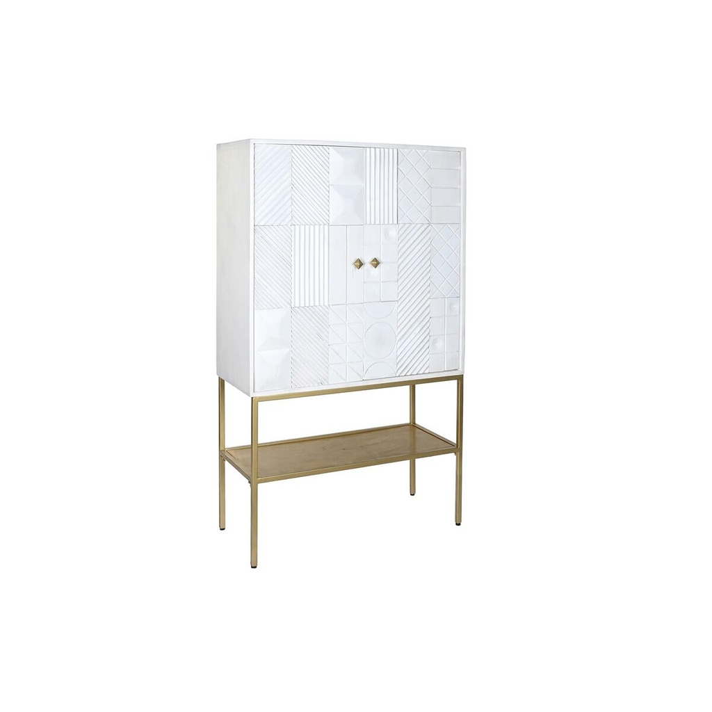 Sideboard DKD Home Decor White Golden Metal Mango wood 91 x 44 x 152 cm
