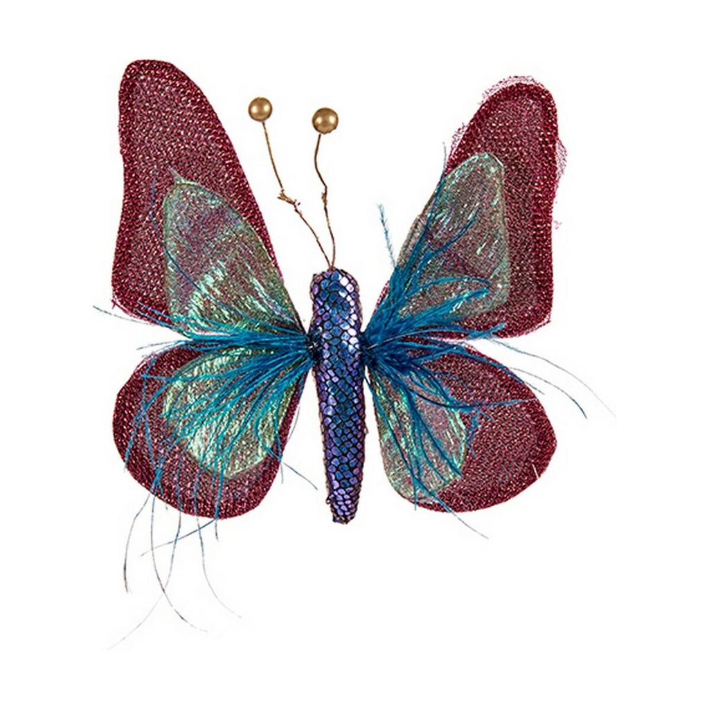 Adorno Navideño Krist+ 64814883 Azul Rosa Mariposa 14 x 3 x 18 cm