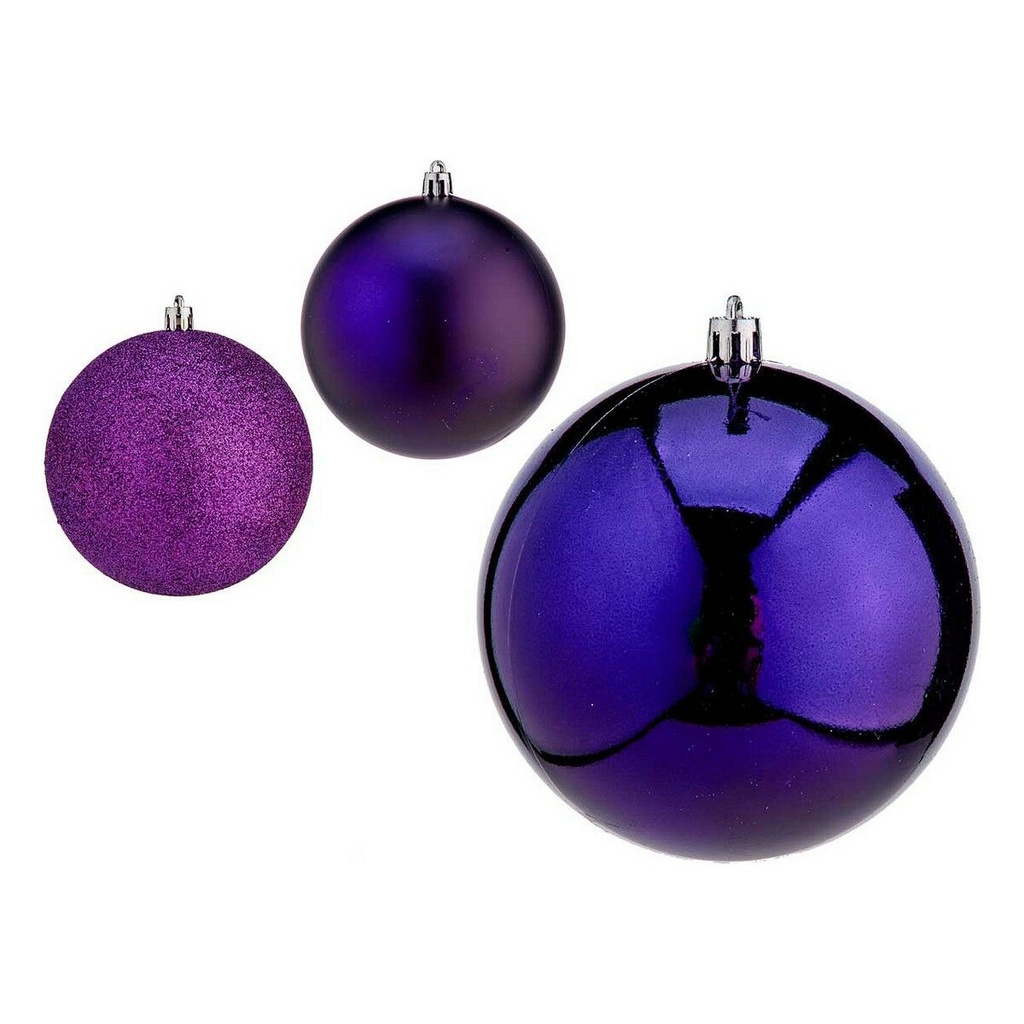 Bolas de Navidad Krist+ 00775 Morado Plástico Ø 10 cm 6 Unidades