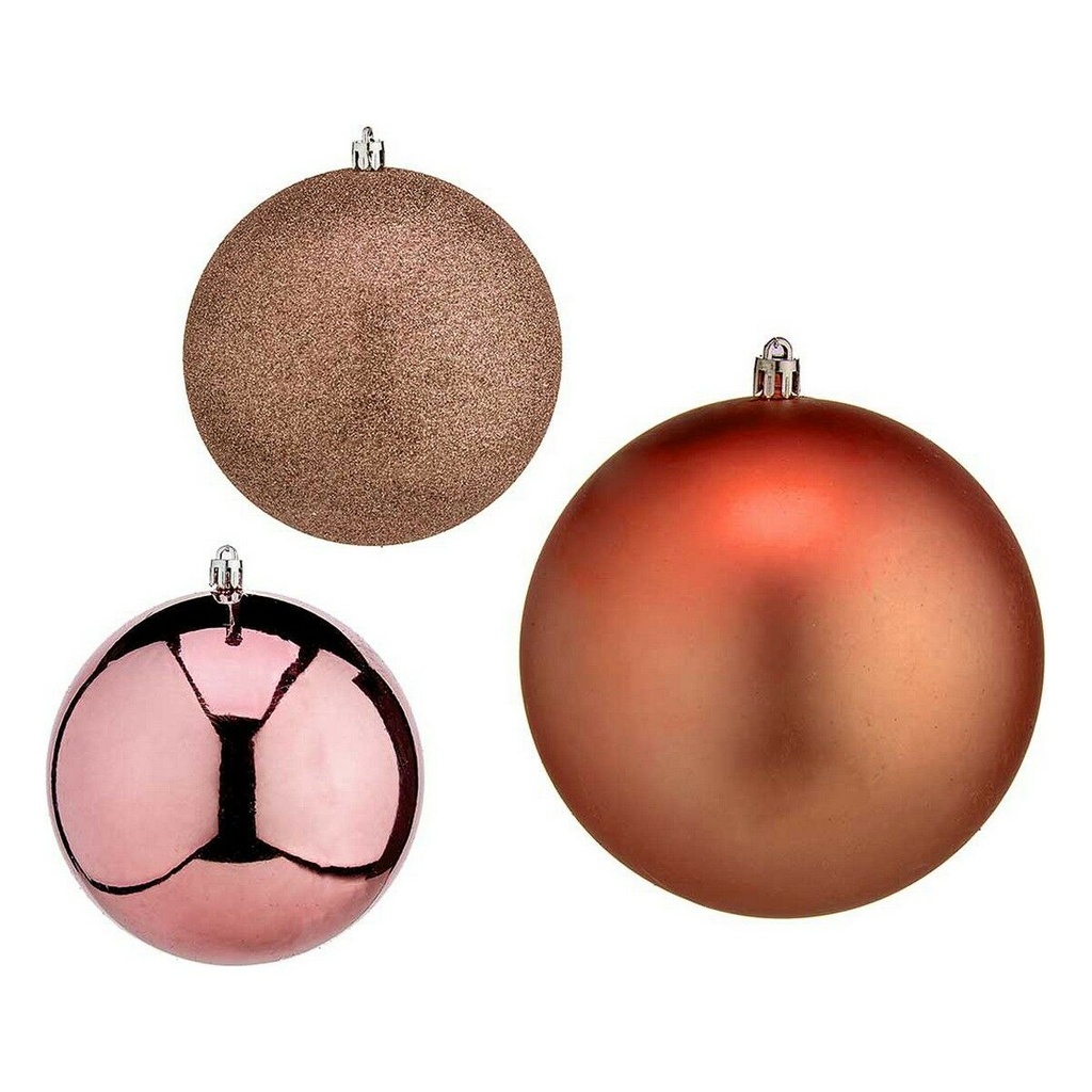 Christmas Bauble Krist+ 00786 Copper Plastic Ø 12 cm 6 Units