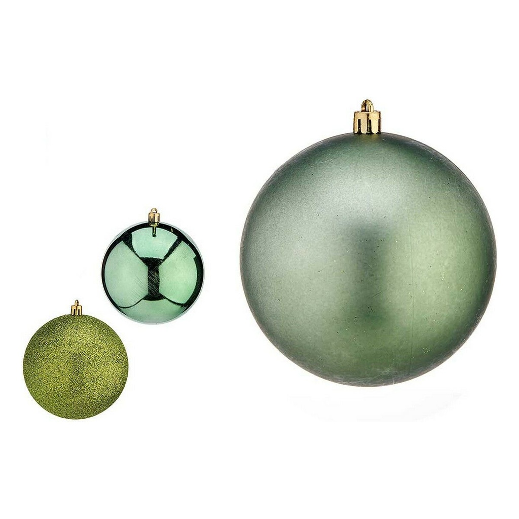 Christmas Baubles Krist+ 00805 Green Plastic Ø 10 cm 6 Units