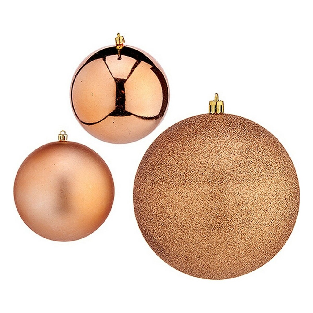 Christmas Baubles Krist+ 00811 Copper Plastic Ø 10 cm 6 Units