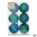 Set de Bolas de Navidad Krist+ 00887 Azul Verde PVC Ø 8 cm (12 Unidades)