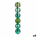 Set de Bolas de Navidad Krist+ 00803 Verde Plástico 6 Piezas (4 Unidades)