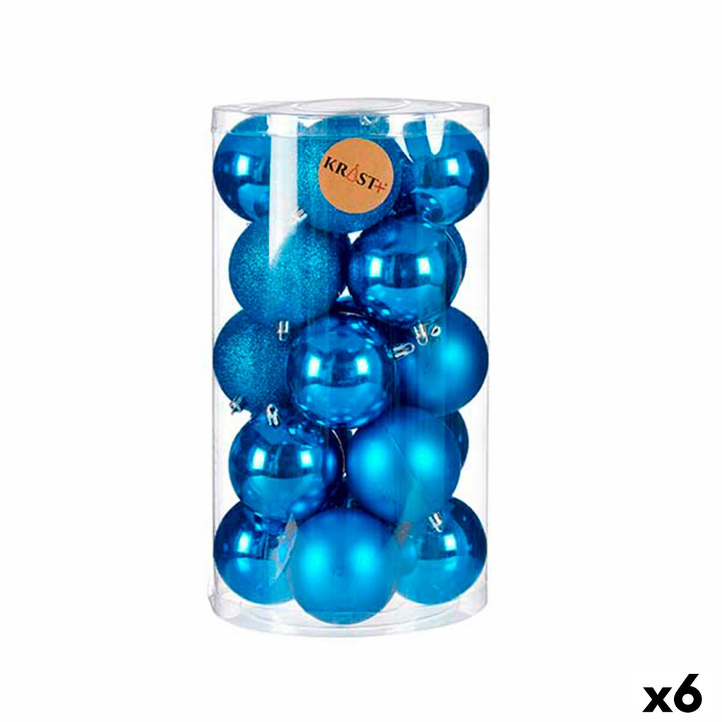 Set of Christmas balls Krist+ K1912481-2 Blue Plastic (6 Units)