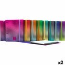 Carpeta de anillas Grafoplas Violeta A4 (2 Unidades)