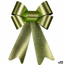 Lazo Krist+ HJ1-12063 Verde 16 x 24 x 4 cm Adorno Navideño (12 Unidades)