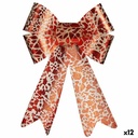 Lazo Krist+ HJ1-12007 Rojo Dorado 16 x 24 x 4 cm Adorno Navideño (12 Unidades)